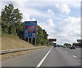 Advance sign for Stafford Services on M6 southbound in ST15 0EU