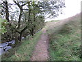Path beside Smithy Clough near Parson Lee Farm in BB8 8SU