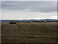 Bales under brooding skies in DD8 5HU