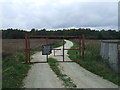 Farm track onto South Wootton Common in PE30 3UQ