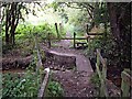 Footbridge over brook in CW2 5FA