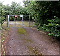 Entrance to Rooksbridge sewage pumping station, Somerset in BS26 2TG