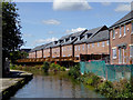 Canal and new housing, Hanley, Stoke-on-Trent in ST1 6QN