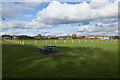 A playing field at Ridgewood Park in CH61 6UZ