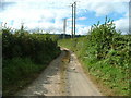 Track between Castell farm and Greenmeadow in Henllys Community