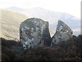 Maen hollt / A split boulder in LL54 7AJ