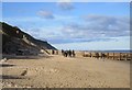 Beach, groyne and steps in HU18 1TH