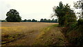 Footpath and stubble field in WR2 4RA