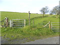 Gate to footpath, Gelliwion Rd, near Ty-draw Farm in CF37 1QA