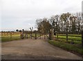 New gate and fences on Vicarage Road, Wyddial in Wyddial