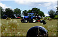 Baling the straw near Endon, Staffordshire in ST9 9DS