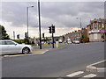 A630 road junction with Warmsworth library in the background. in DN4 9PH