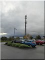 Hotel car park and communications mast in SY2 6LG