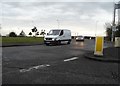 Roundabout at the end of Collier Row Road, Marks Gate in RM6 5QR