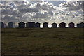 Beach huts at Hayling Island in PO11 0AS