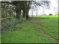 Footpath and waymarker on Dover's Hill in GL55 6UN