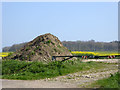 Agricultural heap by Broad Road in CB9 7JJ