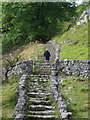 Steps on the Pennine Way at Malham Cove in Malham