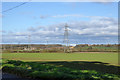 Farmland with power lines in Great Staughton
