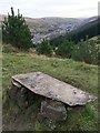 Bench at viewpoint along the Garw Valley in CF32 8AP