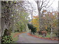 Stobo, driveway from the Manse and church in Tweeddale