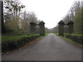 The entrance gates to Murthly Castle in PH1 4JD