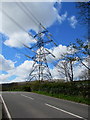 Electricity pylon on the north side of the B4434, Tonna in SA10 8HH