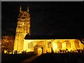 Floodlit Kilkhampton church in EX23 9RT