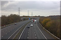 M61 looking west towards the footbridge from Anchor Lane in BL4 0QJ