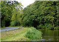 Canal and road south of Acton Trussell, Staffordshire in ST19 5RE