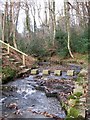Stepping stones across Whorlton Beck in DL12 8XD