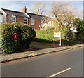 Queen Elizabeth II postbox in a Pontrilas Road hedge, Ewyas Harold in HR2 0EH