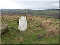 Trig pillar above Baildon in BD17 6LQ