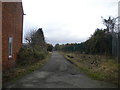 Back lane behind Clumber Street, Kirkby in NG17 7EB