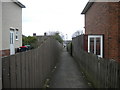 Footpath to Welbeck Street, Kirkby in NG17 7PA
