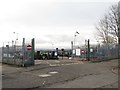Council depot gate, Newcastle upon Tyne in NE15 6RY