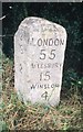 Old Milestone by the A413, south of Padbury Bridge in MK18 2BB