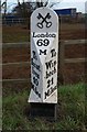 Old Milepost by the B1050 at Toll Farm in Chatteris South Ward