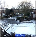 Dusting of snow on Grange Place, Ribbleton, Preston in PR2 6RE
