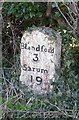 Old Milestone, A354, Salisbury Road, North East of Pimperne in DT11 8UN