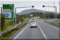 The North Wales Expressway approaching Junction 2 near Holyhead in LL65 2YW