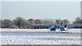 Snow covered light aircraft, S of Arclid in CW11 4SX
