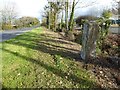 Milestone to the west of Hanley Swan in WR13 6NP