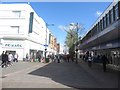Pedestrianised shopping street, Birkenhead in CH41 2XE