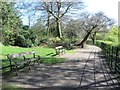 Lakeside path, Birkenhead Park, Birkenhead in CH43 8SF