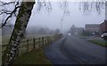 Foggy afternoon on Sycamore Road, Littlethorpe in LE19 2GA