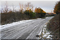 Ice on Netherstowe Lane in WS13 7TH