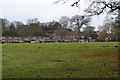 Houses at Minstead seen across field in SO43 7FU