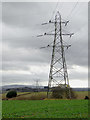 Pylons and fields south of Lower Penn, Staffordshire in WV5 9AR