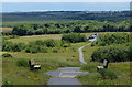 Path to the car park at the Easington Colliery & Coastal Park in Easington Colliery